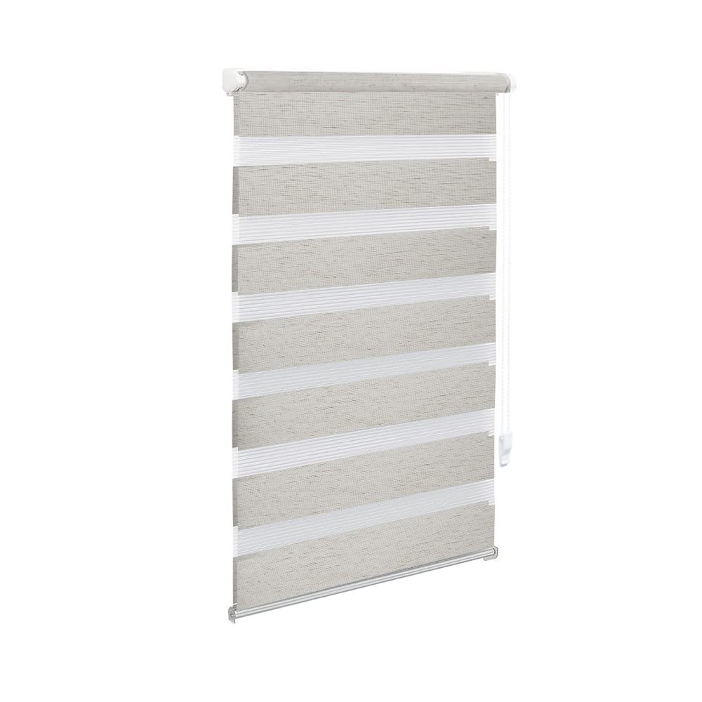 OBdeco Dual Roller Blind, No-Drill Clamp, 65 x 150 cm, Linen