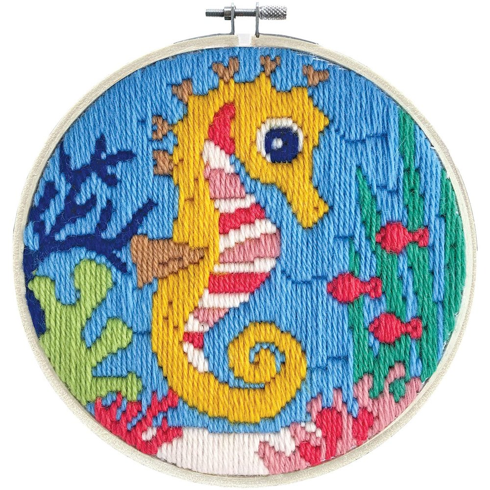 Ladybird Sea Princess Long-Stitch Kit with 6 in. Embroidery Hoop