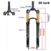 TYXTYX MTB Air Suspension Fork, Black, 26/27.5/29 in view 2
