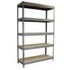 Simonrack Ecoforte 1207-5 Boltless Workshop Shelving, Chipboard, 2500, Gray/Wood, 5 Shelves view 1