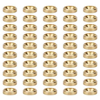 Countersunk Pure Copper Washer, M3 M4 M5 M6, CNC Washer for Bumper Washer Screws, 50-Pack (M4)
