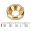 Countersunk Pure Copper Washer, M3 M4 M5 M6, CNC Washer for Bumper Washer Screws, 50-Pack (M4) view 3