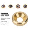 Countersunk Pure Copper Washer, M3 M4 M5 M6, CNC Washer for Bumper Washer Screws, 50-Pack (M4) view 4