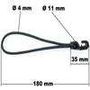 60 Spannfix Tarpaulin Tensioners, 18 cm, 4 mm, Black/White/Gray view 3