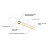 myboshi Circular Knitting Needles, 80 cm, Maple, Interchangeable Cable, 3.5 mm, Brown view 4