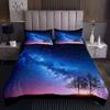 Richhome Purple Tree Forest Stars Quilted Bedspread Set view 1