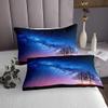 Richhome Purple Tree Forest Stars Quilted Bedspread Set view 2