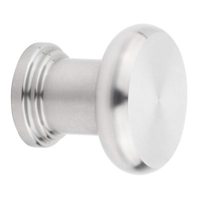 SOTECH LANCASTER Cabinet Knob, 25 mm Diameter, 22 mm Height, Brushed Stainless Steel