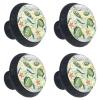 Abenily Round Glass Cabinet Knobs, Turtle Design, 30 mm, 4-Pack view 1