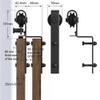 GIFSIN 12 ft/366 cm Sliding Door Hardware Kit for Double Doors view 2
