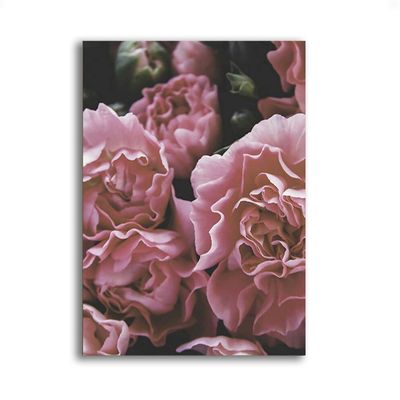 OYFFL Pink Flowers Painting Nordic Home Decor Canvas Wall Art, 20 x 30 cm, Unframed, 6