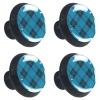 Blue Checkered Door/Drawer Knobs for Cabinets and Vanities view 2