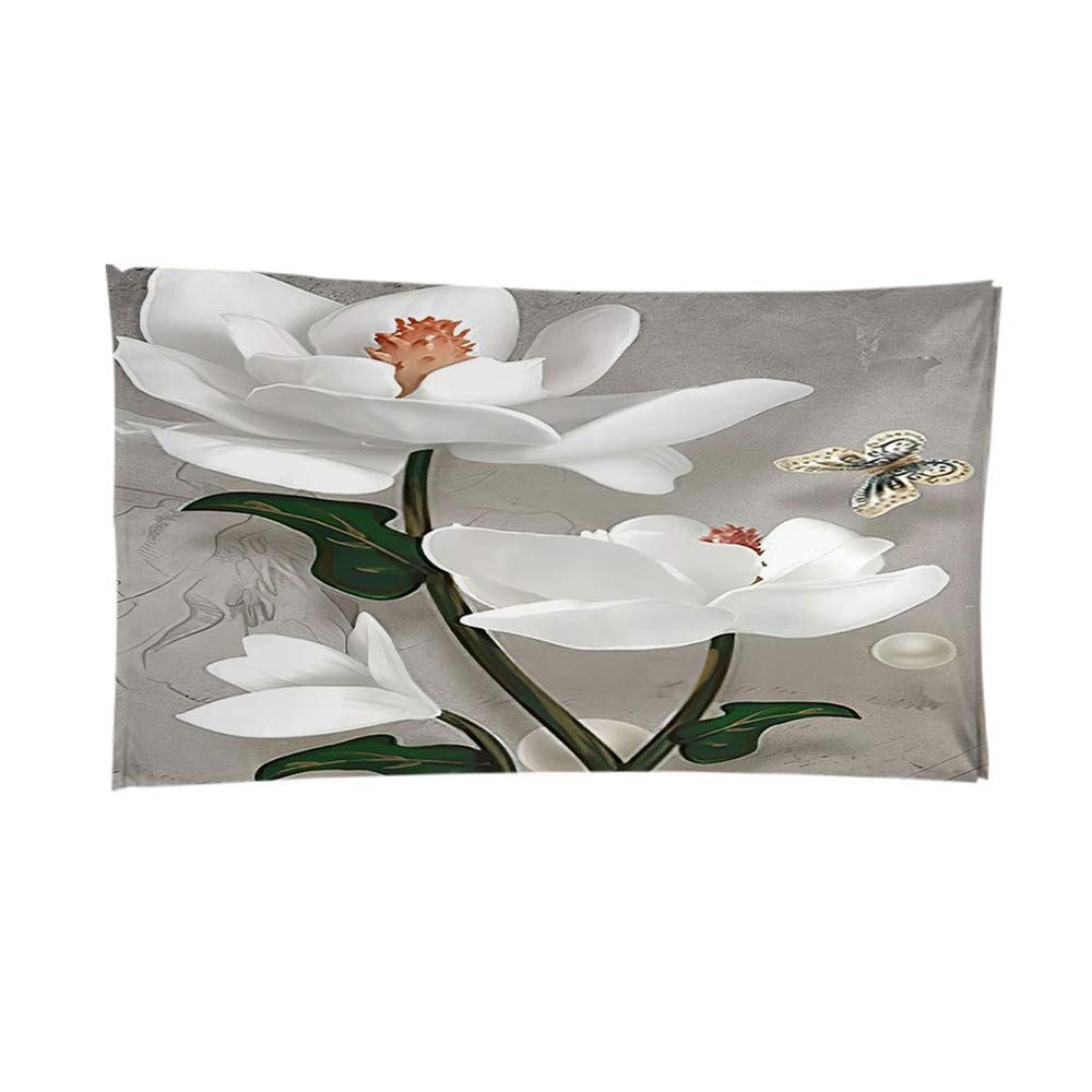 FANSU Microfiber Beach Towel, 3D Butterfly Print, 70 x 150 cm