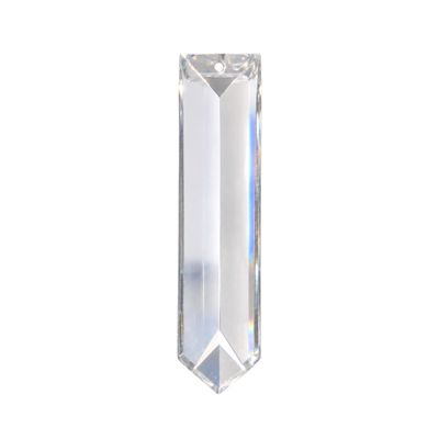 Christoph Palme Leuchten 4x ASFOUR Crystal X-Prism Pendant, Pointed, 76 mm, Clear