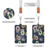 HMZXZ Cute Sloth Donut Pattern Vertical ID Badge Holder with Detachable Key Ring view 2