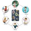 HMZXZ Cute Sloth Donut Pattern Vertical ID Badge Holder with Detachable Key Ring view 4