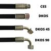Hydraulic Hose 16S, 3400 mm, 2SN DN13, M24 x 1.5, DKOS45-DKOS45, 275 bar view 2