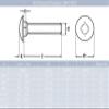 M8 x 50/50 mm A2 Stainless Steel Carriage Bolts with Hex Nuts and Washers (20 pcs) view 2