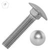 M8 x 50/50 mm A2 Stainless Steel Carriage Bolts with Hex Nuts and Washers (20 pcs) view 3