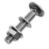 M5 x 40/40 mm A2 Stainless Steel Carriage Bolts with Flange Nuts & Washers, 10-Piece Set view 1