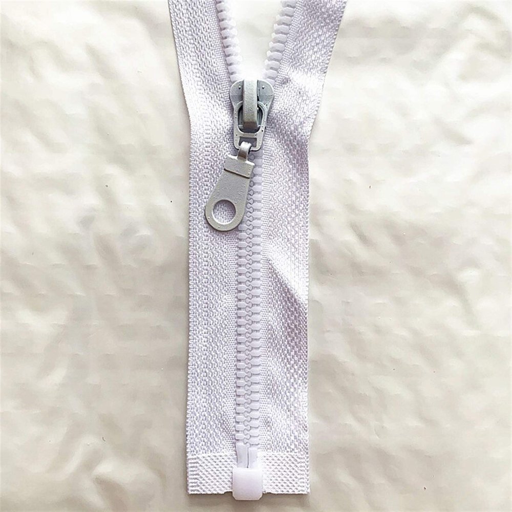 Temhyu Shuxiang 5# Resin Zippers, 2-Pack, Open-End Auto-Locking Plastic Zippers, 25–70 cm