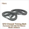 Geeyu ZHaonan GT2 Timing Belts, 10-Pack, 186/188/190/192/194 mm, 6/9 mm Width view 2