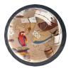 Nautical Parrot Treasure Chest Drawer Knob, Glass Cabinet Pull view 1