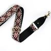 Chillpaper Handbag and Purse Strap, Embroidered Floral Pattern, Black Leather, Adjustable view 3