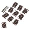 30-Piece Antique Brass Golden Butterfly Cabinet Hinges with Screws, 16 × 13 mm, Red Bronze view 1