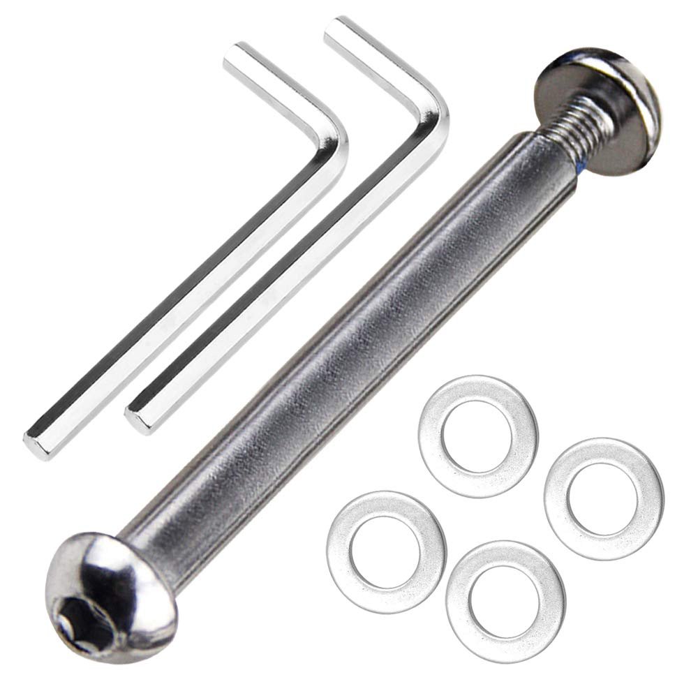 OTFAITP M8 8mm x 28mm–86mm Scooter Front and Rear Axle Bolt, Grade 8.8 Carbon Steel for Stunt Scooter and Dash Teen/Adult Kick Scooter, 800+ lb Capacity