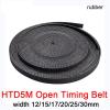 Leloo Lcuihong HTD 5M Curvilinear-Tooth Open-Ended Timing Belt, 12/15/17/20/25/25/5 mm Widths, Rubber Fiberglass Neoprene, CNC Durable Material view 2