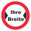 Clearance Width Circle Sticker, Custom Width, 150 mm view 1