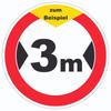Clearance Width Circle Sticker, Custom Width, 150 mm view 3