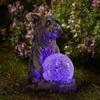 Garden Mile Solar Dog Statue with Multicolor LED Lights view 1