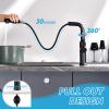 CREA Matte Black Kitchen Faucet with Pull-Out Sprayer view 2