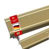 FloorDIREKT L-Shaped Aluminum Stair Edge Profile, 1 pc., 134 x 3.5 x 3 cm, Pre-Drilled, Gold, for Parquet and Laminate, Incl. Mounting Hardware, Integral view 1