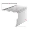 FloorDIREKT L-Shaped Aluminum Stair Edge Profile, 1 pc., 134 x 3.5 x 3 cm, Pre-Drilled, Gold, for Parquet and Laminate, Incl. Mounting Hardware, Integral view 2