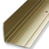 FloorDIREKT L-Shaped Aluminum Stair Edge Profile, 1 pc., 134 x 3.5 x 3 cm, Pre-Drilled, Gold, for Parquet and Laminate, Incl. Mounting Hardware, Integral view 3