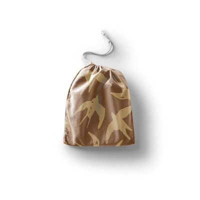 Le Jardin du Lin Printed Cotton Drawstring Bag, Reusable, Foldable, 40 x 50 cm