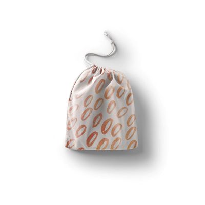Le Jardin du Lin Printed Cotton Drawstring Bag, Reusable, Foldable, 40 x 50 cm
