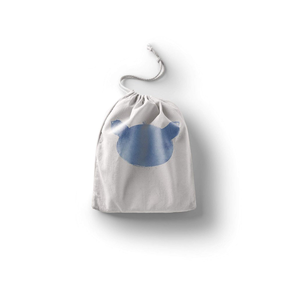 Le Jardin du Lin Printed Cotton Drawstring Bag, Reusable, Foldable, 40 x 50 cm