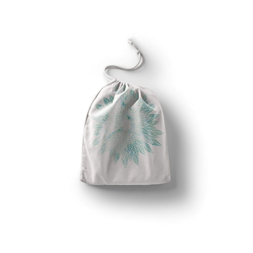 Le Jardin du Lin Printed Cotton Drawstring Bag, Reusable, Foldable, 40 x 50 cm