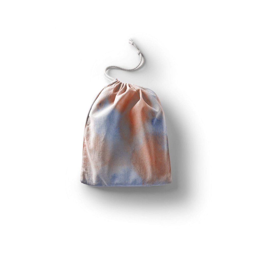Le Jardin du Lin Printed Cotton Drawstring Bag, Reusable Multipurpose Shopping Tote, 40 x 50 cm