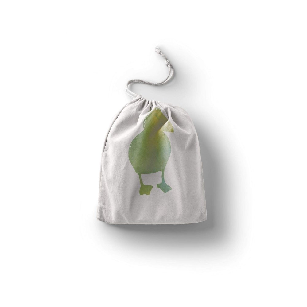 Le Jardin du Lin Printed Cotton Drawstring Bag, Reusable Shopping Tote, 40 x 50 cm