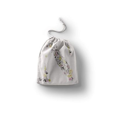 Le Jardin du Lin Printed Cotton Drawstring Bag, Reusable, Foldable, 40 x 50 cm