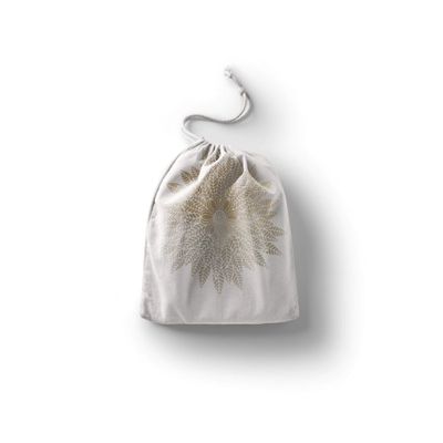 Le Jardin du Lin Printed Cotton Drawstring Bag, Reusable, Foldable, 30 x 40 cm