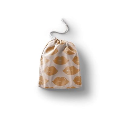 Le Jardin du Lin Printed Cotton Drawstring Bag, Reusable, Foldable, 20 x 30 cm