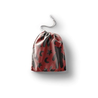 Le Jardin du Lin Printed Cotton Drawstring Bags, Reusable Shopping and Storage Bags, 30 x 40 cm