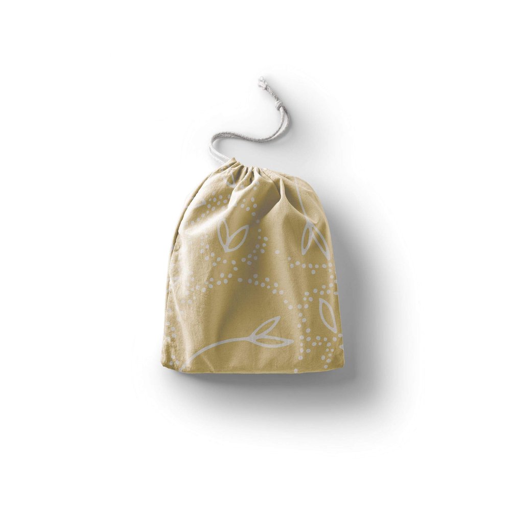 Le Jardin du Lin Printed Cotton Drawstring Bags