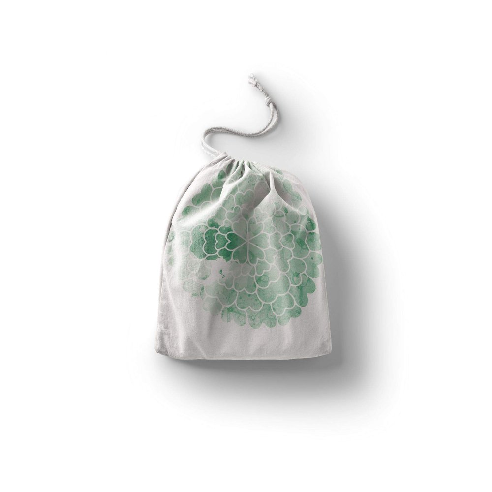 Le Jardin du Lin Printed Cotton Drawstring Bags